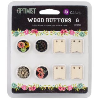 The Optimist Wood Buttons