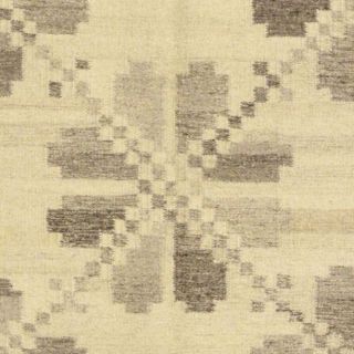 Hand Woven Istanbul Yama Kilim Cream Wool Rug (57 X 710)