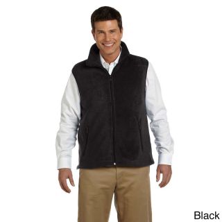 Harriton Mens 8 ounce Fleece Vest Black Size 2XL