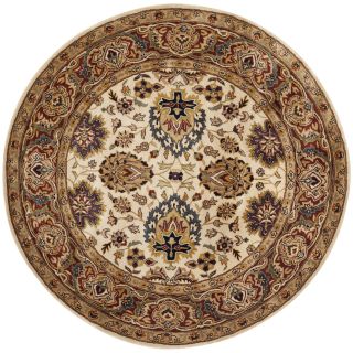 Safavieh Handmade Persian Legend Ivory/ Rust Wool Rug (6 Round)