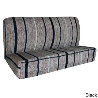 Saddle Back Striped Universal 2 piece Bench Seat Cover Set