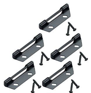 Hickory Products (5 Pack) Wright V777STBL Black Knob Latch Replacement Strike Plate   Screen Door Hardware  