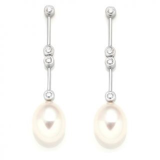 Imperial Pearls 14K Gold 8.5 9mm White Cultured Freshwater Pearl and 0.35ct Dia