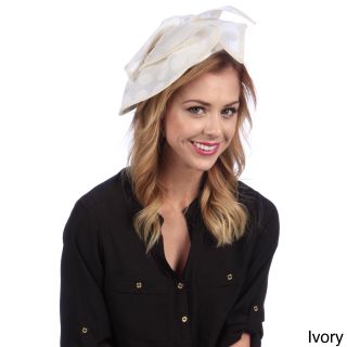 Swan Hat Swan Womens Sinamay Covered With Velvet Dots Fascinator Ivory Size One Size Fits Most