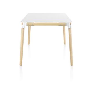 Magis Steelwood Table MGS70./S Finish Natural Beech Frame / White Top, Size