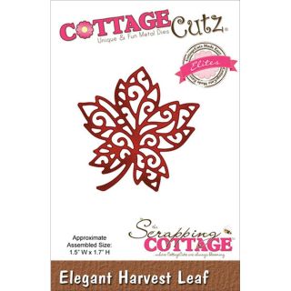 Cottagecutz Elites Die 1.5 X1.7   Elegant Harvest Leaf