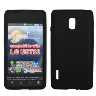 LG US780 Solid Skin Cover (Black) Cell Phones & Accessories