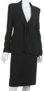 Valentino Women's Single Button Skirt Suit, Black, Size 44 Business Suit Skirt Sets