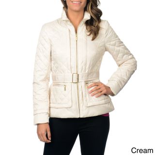 Ivanka Trump Womens Quilted Belted Jacket