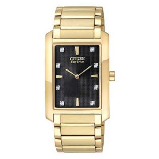 accent gold tone watch with tonneau black dial model bl6052 51e $ 350