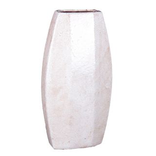 Privilege 17 inch High White Ceramic Vase