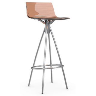 Calligaris LEau 31.5 Stool CS/1270_P Finish Chromed, Seat Color Transpare