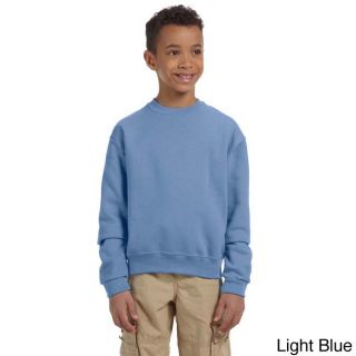 Jerzees Youth 50/50 Nublend Fleece Long sleeve T shirt Blue Size L (14 16)