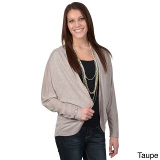 Journee Collection Journee Collection Womens Dolman Sleeve Open Front Cardigan Beige Size S (4  6)