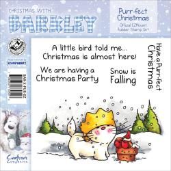 Barkley EZmount Christmas Cling Stamp Set 4.75 X4.75   Purr fect Christmas