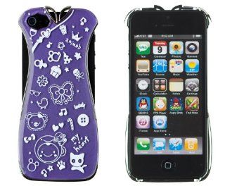 DandyCase Floral Party Dress Hard Case for Apple iPhone 5S / 5 [Retail Packaging by DandyCase with FREE Keychain LCD Screen Cleaner] (Purple Party) Cell Phones & Accessories
