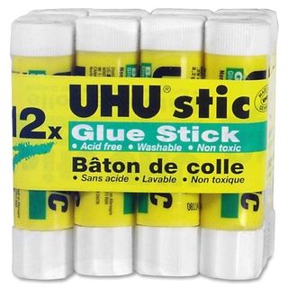 Uhu Stic Permanent Clear Application Glue Stick .29 Oz 12/pack
