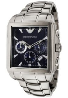 Emporio Armani AR0660  Watches,Mens Sport Chronograph Blue Textured Dial Stainless Steel, Chronograph Emporio Armani Quartz Watches