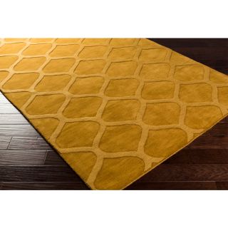 Hand Loomed Chino Casual Solid Tone on tone Moroccan Trellis Wool Area Rugs (33 X 53)