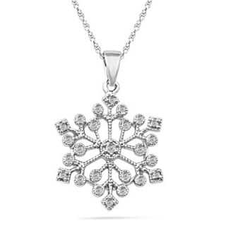 diamond snowflake pendant in sterling silver orig $ 179 00 152