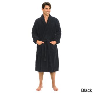 Alexander Del Rossa Del Rossa Mens Thick Shawl Collar Terry Cotton Bath Robe Black Size 4XL
