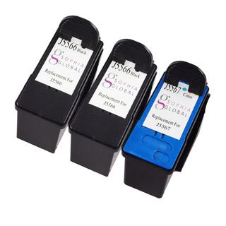 Sophia Global Remanufactured Ink Cartridge Replacement For Dell J5566 And J5567 (2 Black, 1 Color)