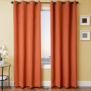 Softline Home Fashions Sunbrella Indoor/outdoor Grommet Top Curtain Panel Orange Size 52 x 84