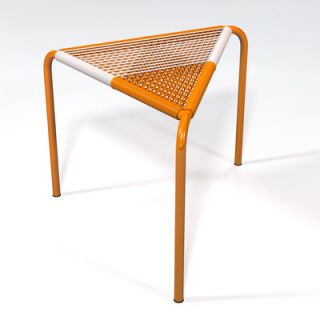 Markamoderna Stingo Hand Woven PVC Cord Stool STINGO Color White / Orange