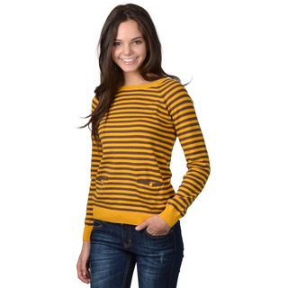 Journee Collection Juniors Striped Dolman Sleeve Sweater
