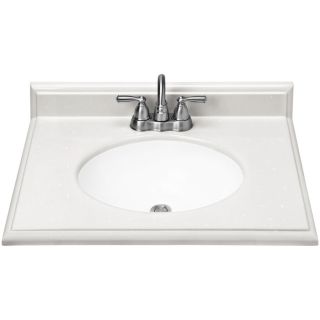 ESTATE by RSI Piedmont 25 in W x 22 in D Frost Cultured Marble Integral Single Sink Bathroom Vanity Top
