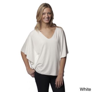 A To Z Womens Batwing V neck Blouse