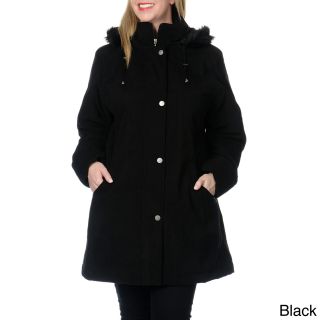 Nuage Womens Plus Size Lycroft Jacket W/detachable Faux Fur Hood