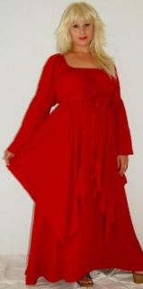 RED DRESS PEASANT LAYER RENAISSANCE   FITS   4X 5X 6X   G996A LOTUSTRADERS Clothing