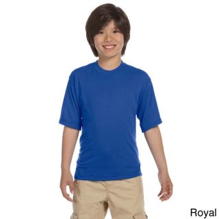 Jerzees Youth Polyester Moisture wicking Sport T shirt Blue Size L (14 16)