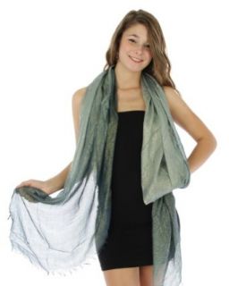 Fashion Chic Ombre dyed lurex scarf Teal PCS809 Fashion Scarves