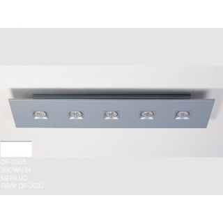 Zaneen Lighting Polifemo Five Light Flush Mount with White Glass D9 2065