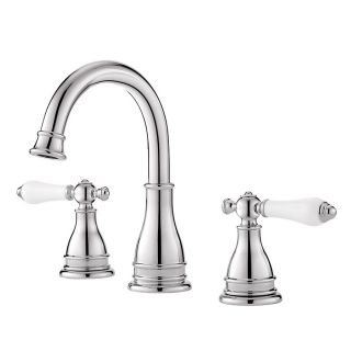 Pfister Sonterra Polished Chrome 2 Handle Widespread WaterSense Bathroom Sink Faucet (Drain Included)