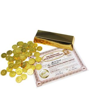 Chocolate Coin Gold Bullion Bar      Parties