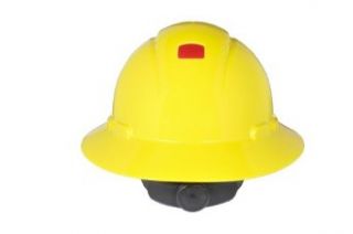 3M Full Brim Hard Hat H 802V UV, 4 Point Ratchet Suspension, Vented and Uvicator, Yellow Hardhats