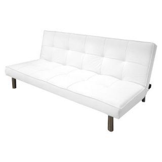 Convertible Sofa Urban Shop Memory Foam + Microsuede Sofa Bed   White