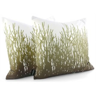 Inhabit Nourish Field Suede Throw Pillow FGAMB Size 18 x 18, Color Moss