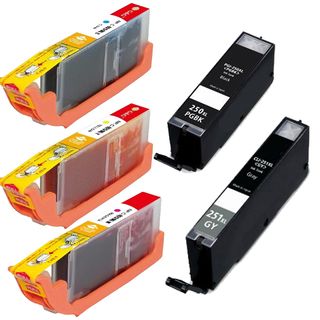 Canon Cli 251xl Black, Cyan, Yellow, Magenta, Grey High yield Ink Cartridges (pack Of 5)