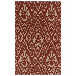 Kaleen Rugs Hand tufted Runway Red/ Light Brown Ikat Wool Rug (8 X 11) Camel Size 8 x 10