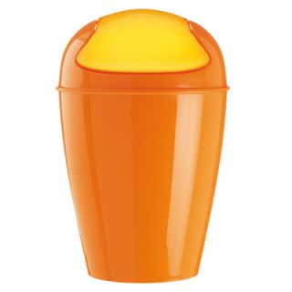 Koziol Del Swing Top Wastebasket 57755 Color Solid Orange