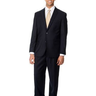 Caravelli Caravelli Italy Mens Superior 150 Navy Blue 2 button Suit Navy Size 38R