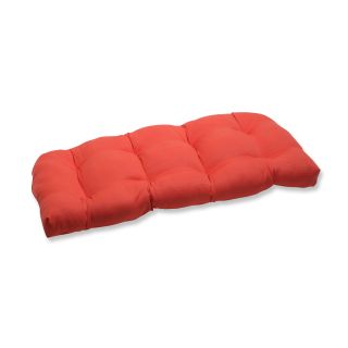 Pillow Perfect Outdoor Coral Wicker Loveseat Cushion