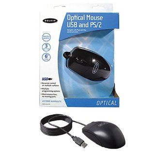 Belkin F8E814 BLK OPT USB/PS2 Optical Mouse (Black) Electronics