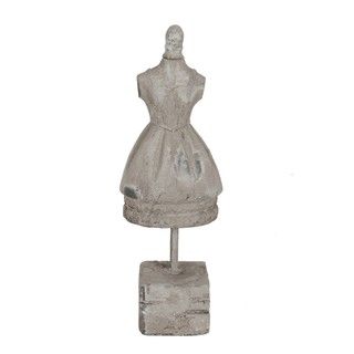 Off White Ceramic Dress On Stand