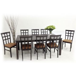 Warehouse Of Tiffany Warehouse Of Tiffany 9 piece Latte Justin With Juno Dining Furniture Set Cappuccino Size 9 Piece Sets