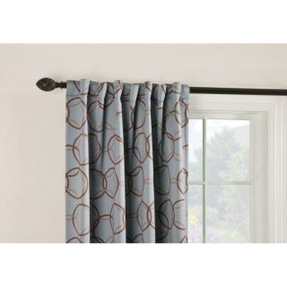 Style Selections Barrett 84 in L Geometric Slate Thermal Back Tab Window Curtain Panel